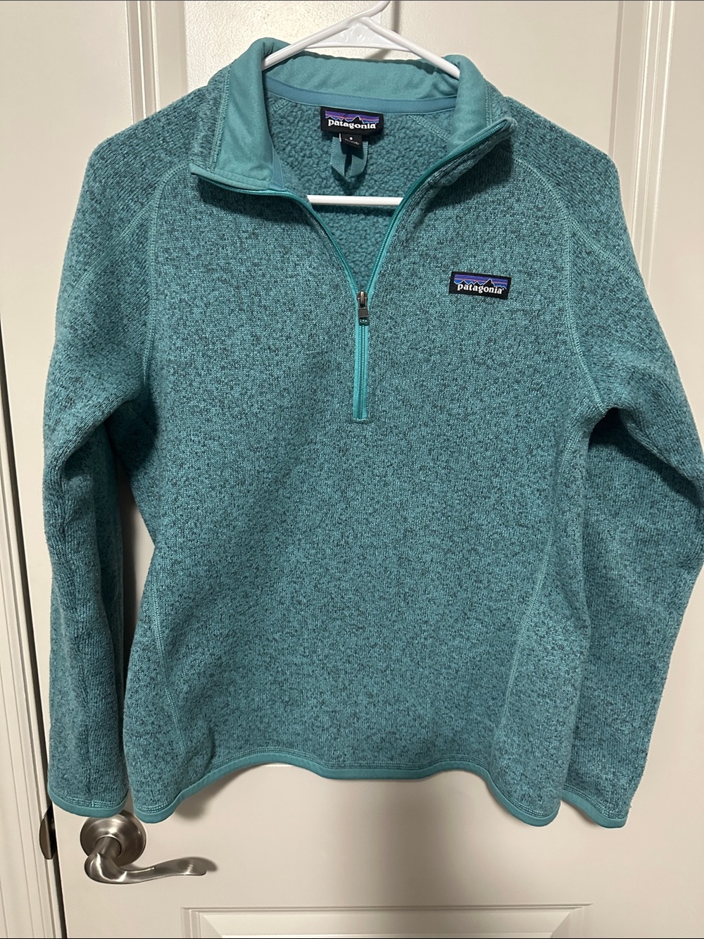 Patagonia Teal Quarter-Zip Kids Fleece Pullover